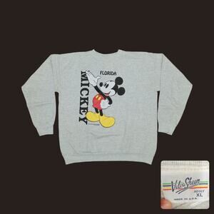 Vintage 90s Velva Sheen Mickey Tri-Blend Boxy Sweatshirt Mens L